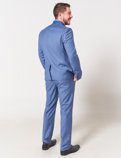 Terno Slim Fit Azul Claro