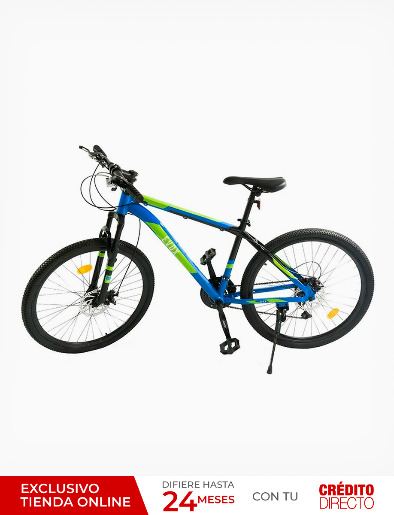 Bicicleta de Aluminio 21 Velocidades Aro 26 Azul/Verde | Evox