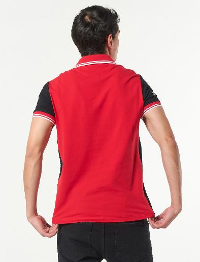 Camiseta Polo Rojo/Negro Outsiders