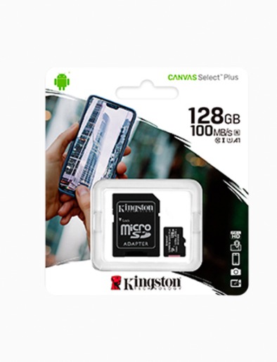 Micro SD con Adaptador 128GB Negro | Kingston