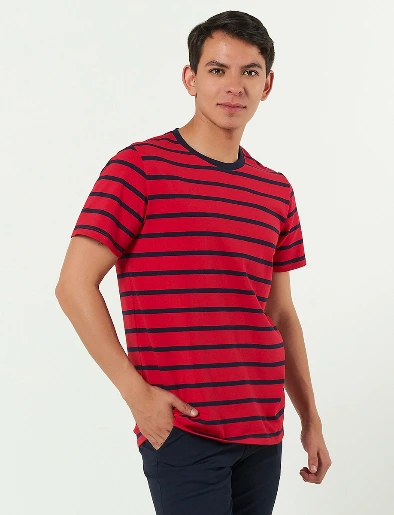 Camiseta Líneas Rojo