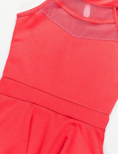 Vestido Cuello Halter Fucsia