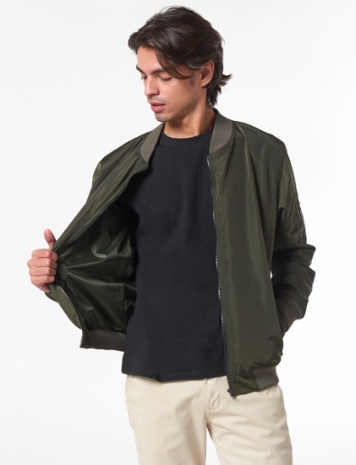 Chaqueta Bomber Verde Militar