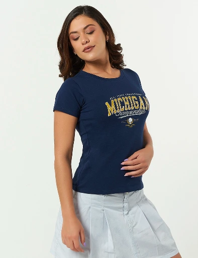 Camiseta Michigan Azul marino