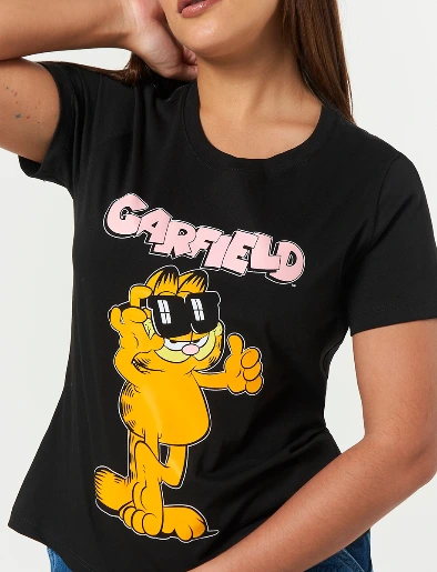 Camiseta Garfield Negro