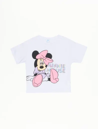 Camiseta Minnie Mouse Blanco