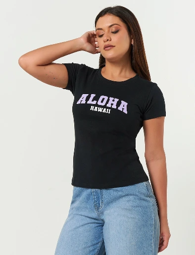 Camiseta Aloha Negro