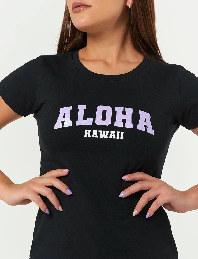 Camiseta Aloha Negro