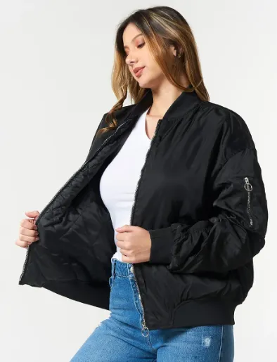 Chaqueta Bomber Unicolor