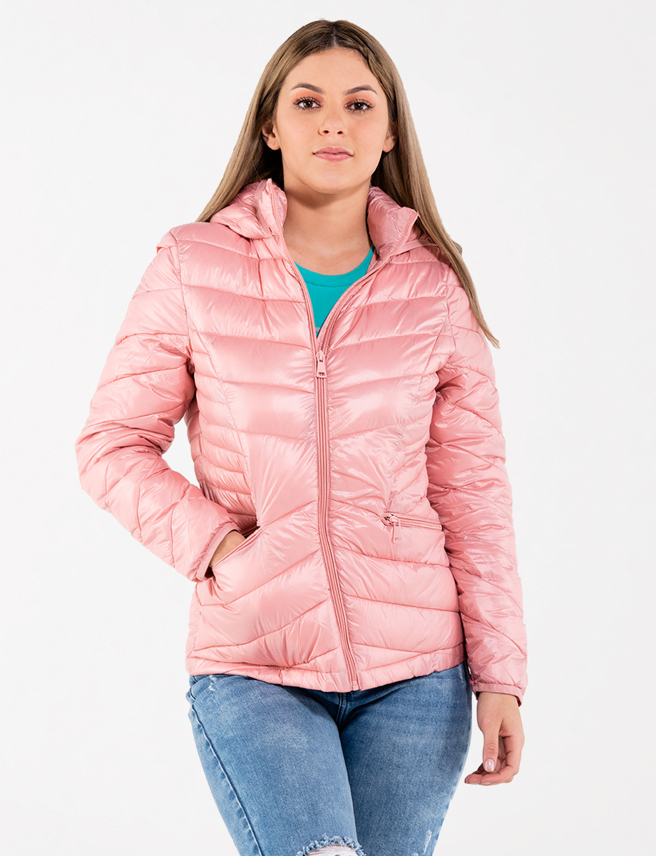 Chompa metalizada rosa