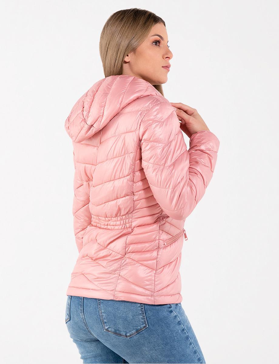 Chompa metalizada rosa