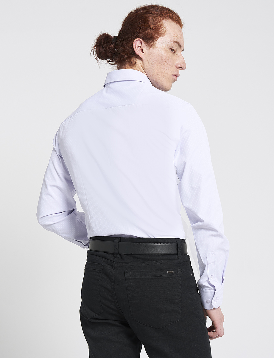 Camisa formal labrada lila