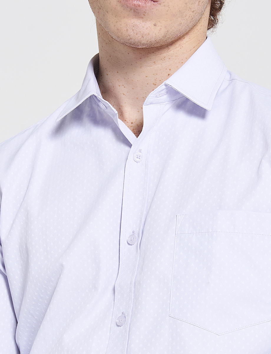 Camisa formal labrada lila