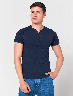 Camiseta Azul Básica con Botones
