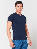 Camiseta Azul Básica con Botones