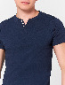 Camiseta Azul Básica con Botones