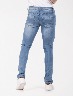 Jean skinny roto azul medio