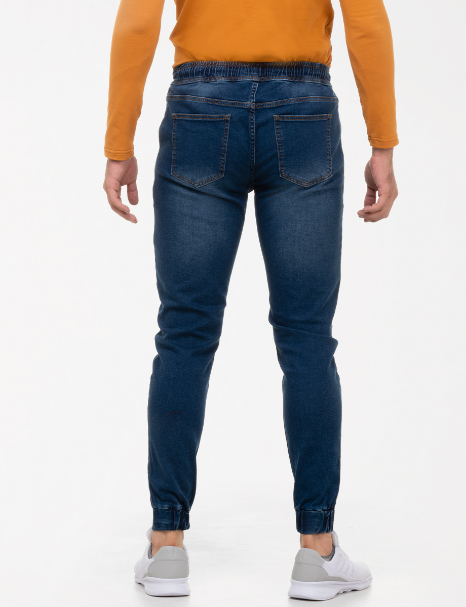 Jogger llano azul oscuro