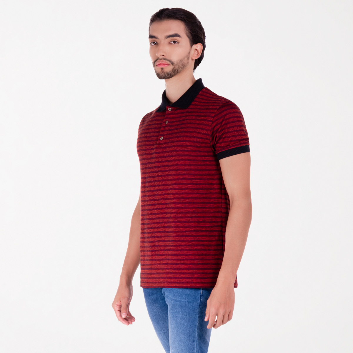 Camiseta polo rayas