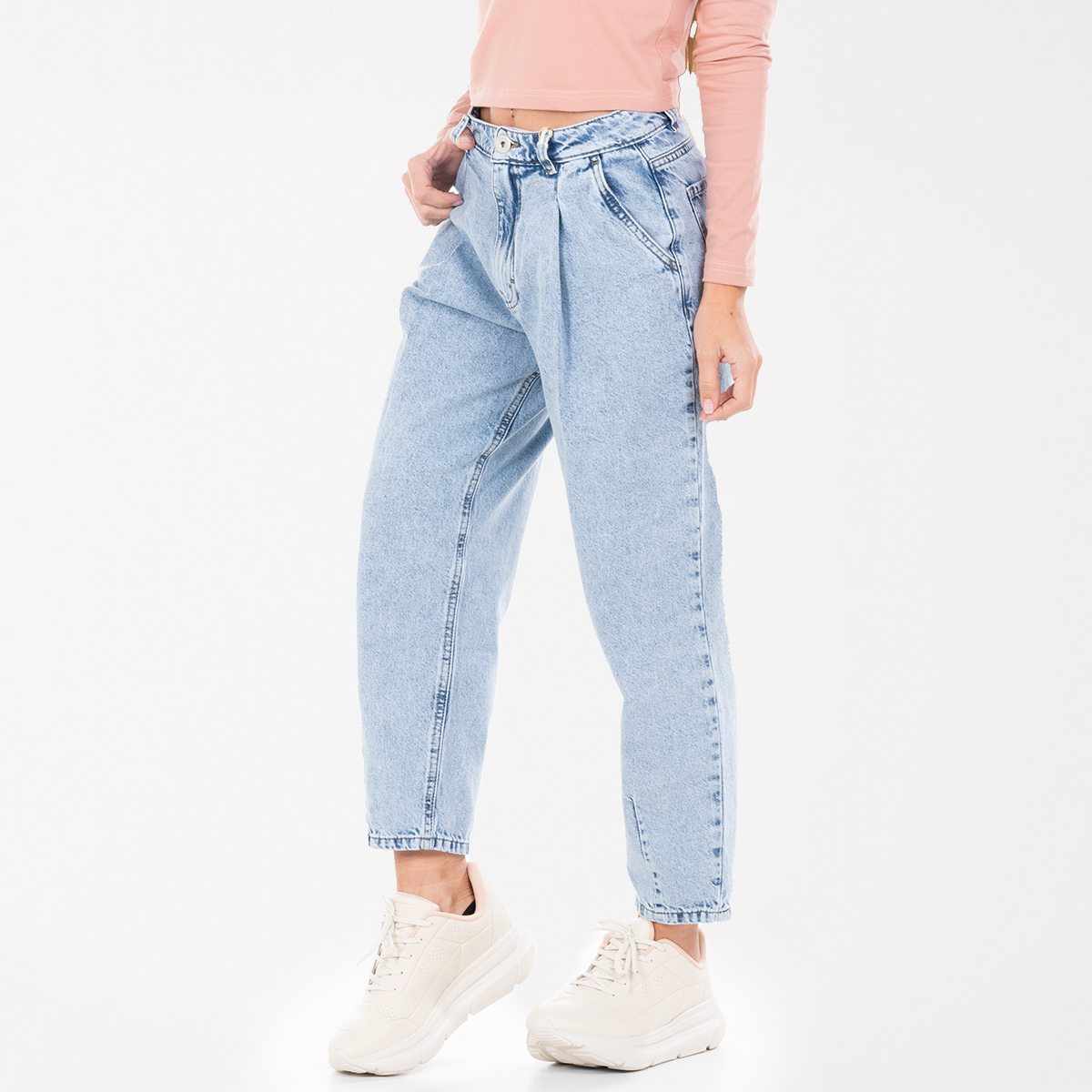 Jean slouchy celeste claro