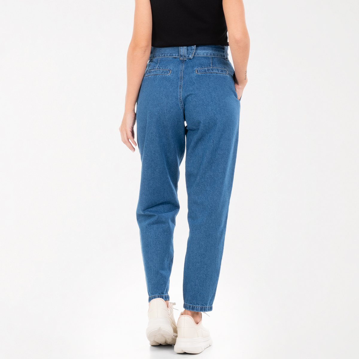 Jean slouchy azul medio