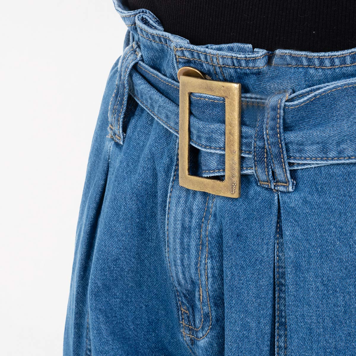 Jean slouchy azul medio