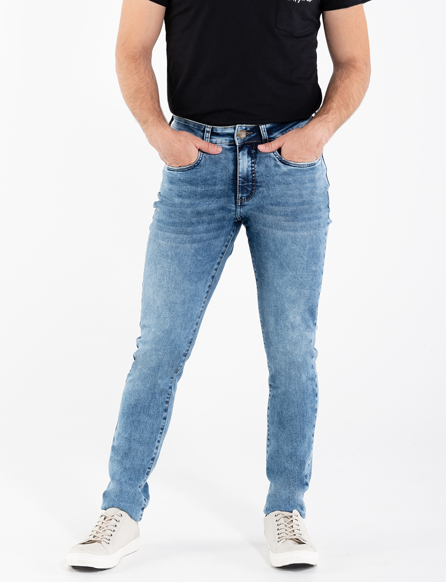 Jean skinny llano azul claro