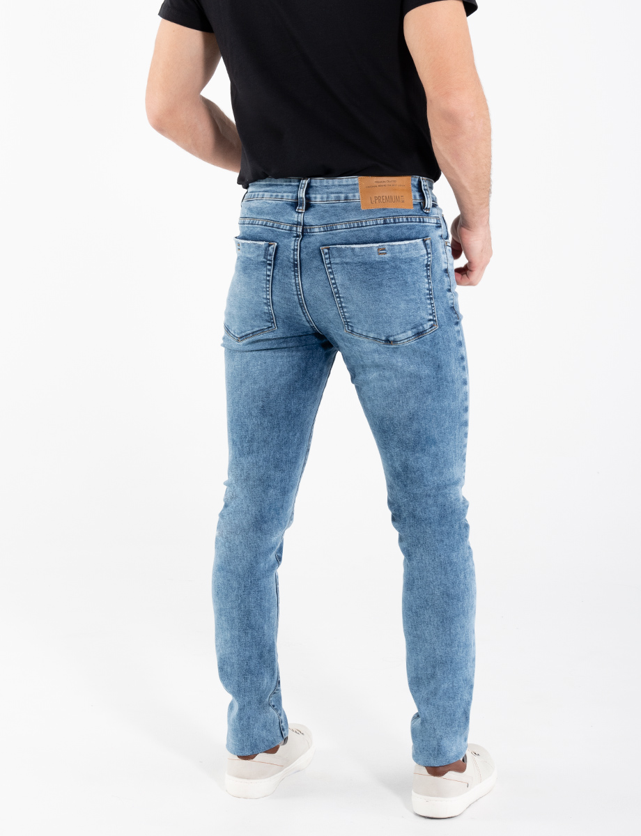 Jean skinny llano azul claro