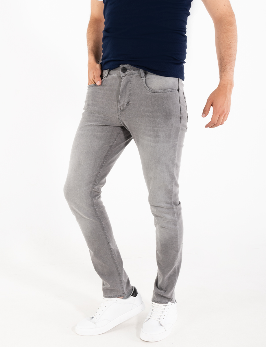 Jean gris 5 bolsillos