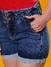 Short jean tiro alto