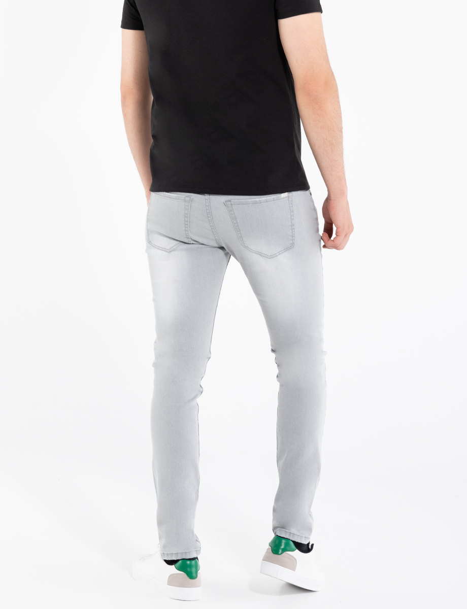 Jean skinny llano gris claro