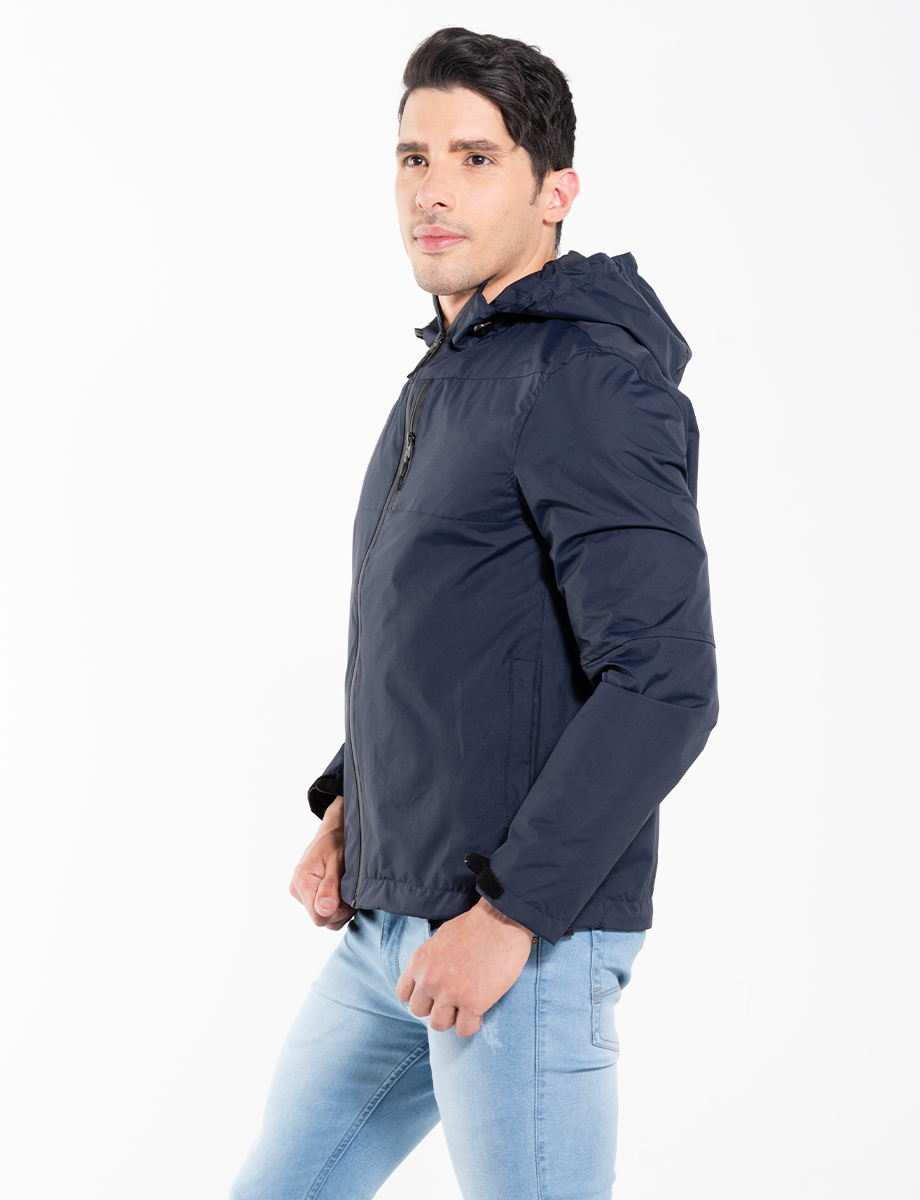 Chaqueta impermeable azul marino