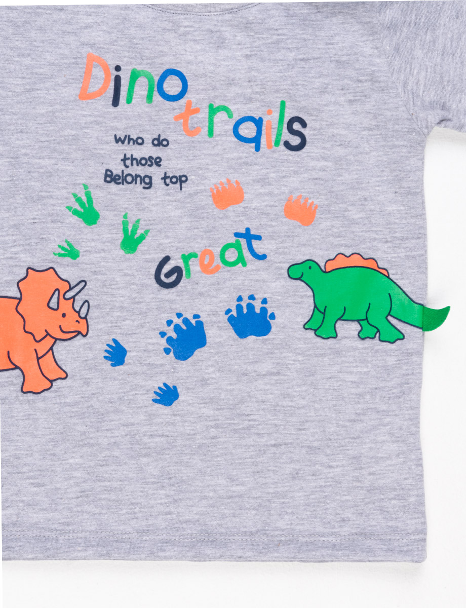 Camiseta Dinosaurios gris