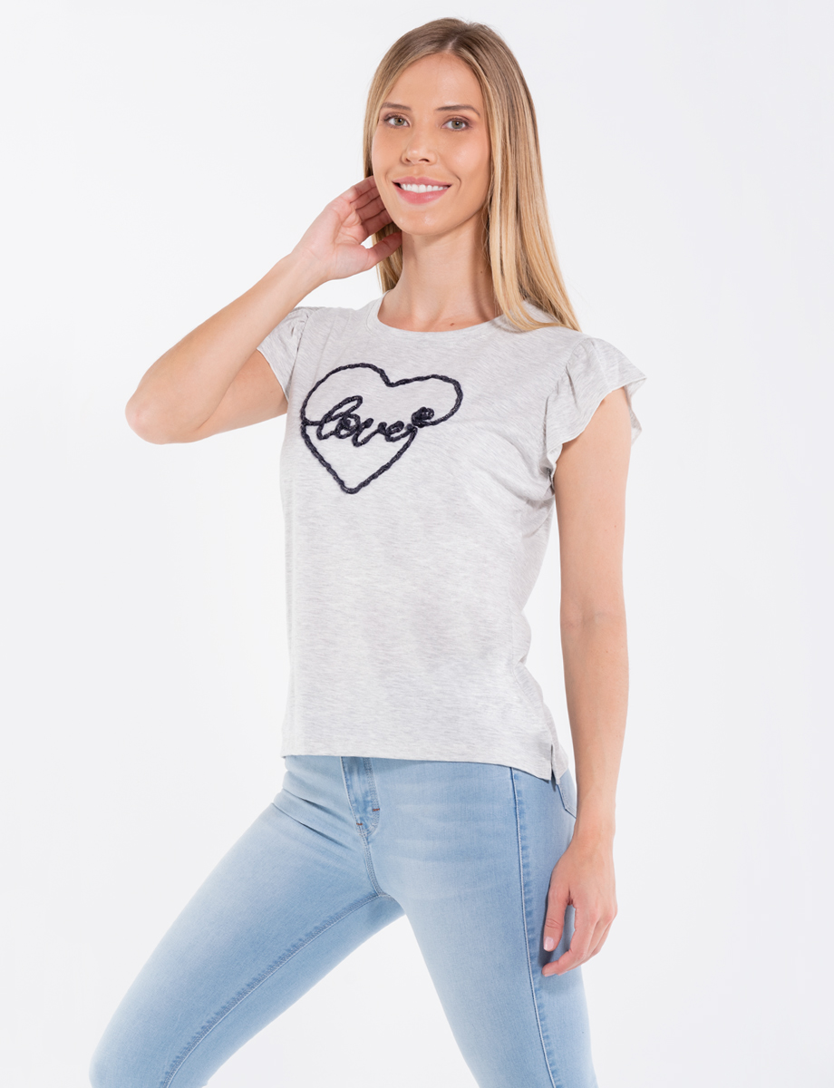 Camiseta Love gris