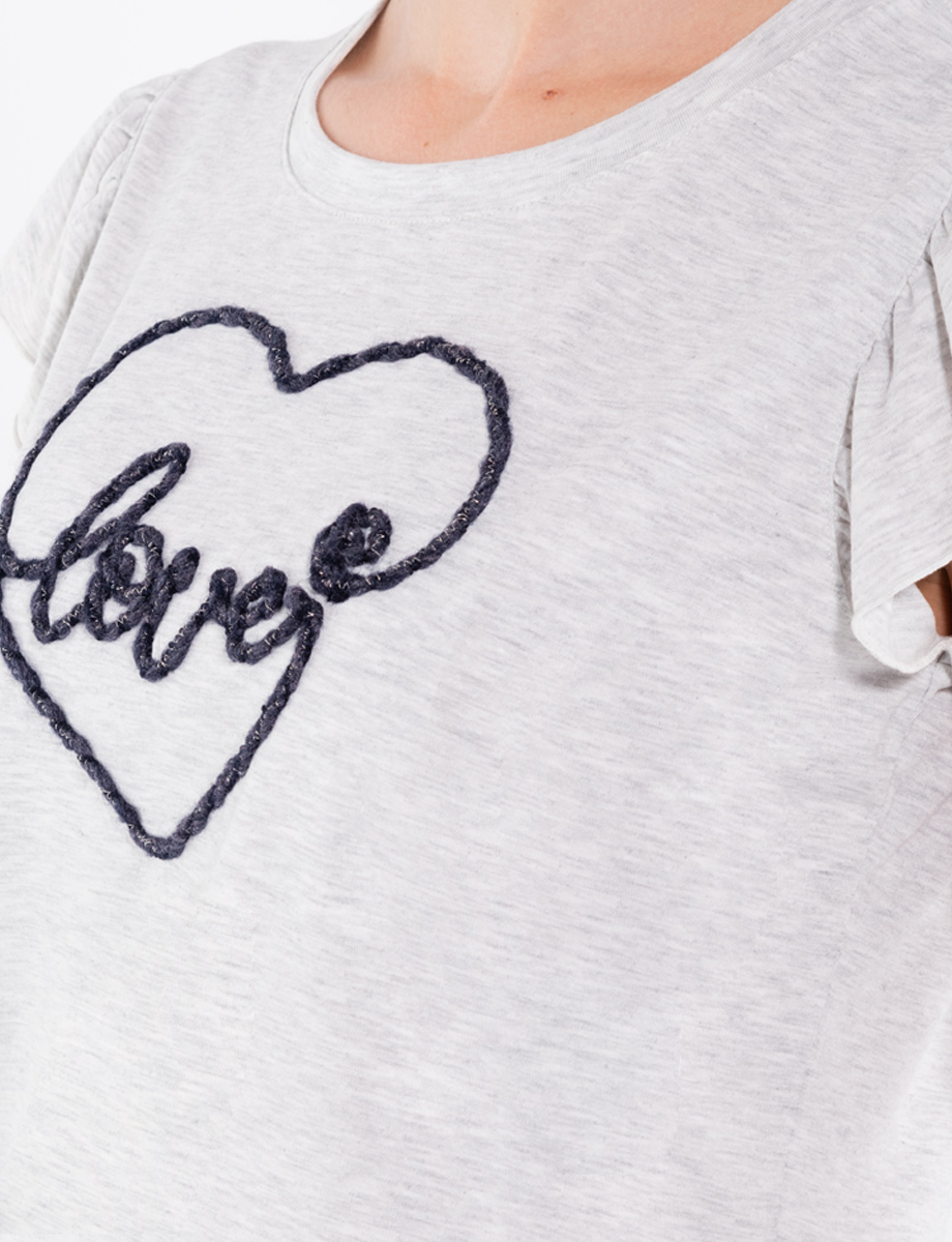 Camiseta Love gris