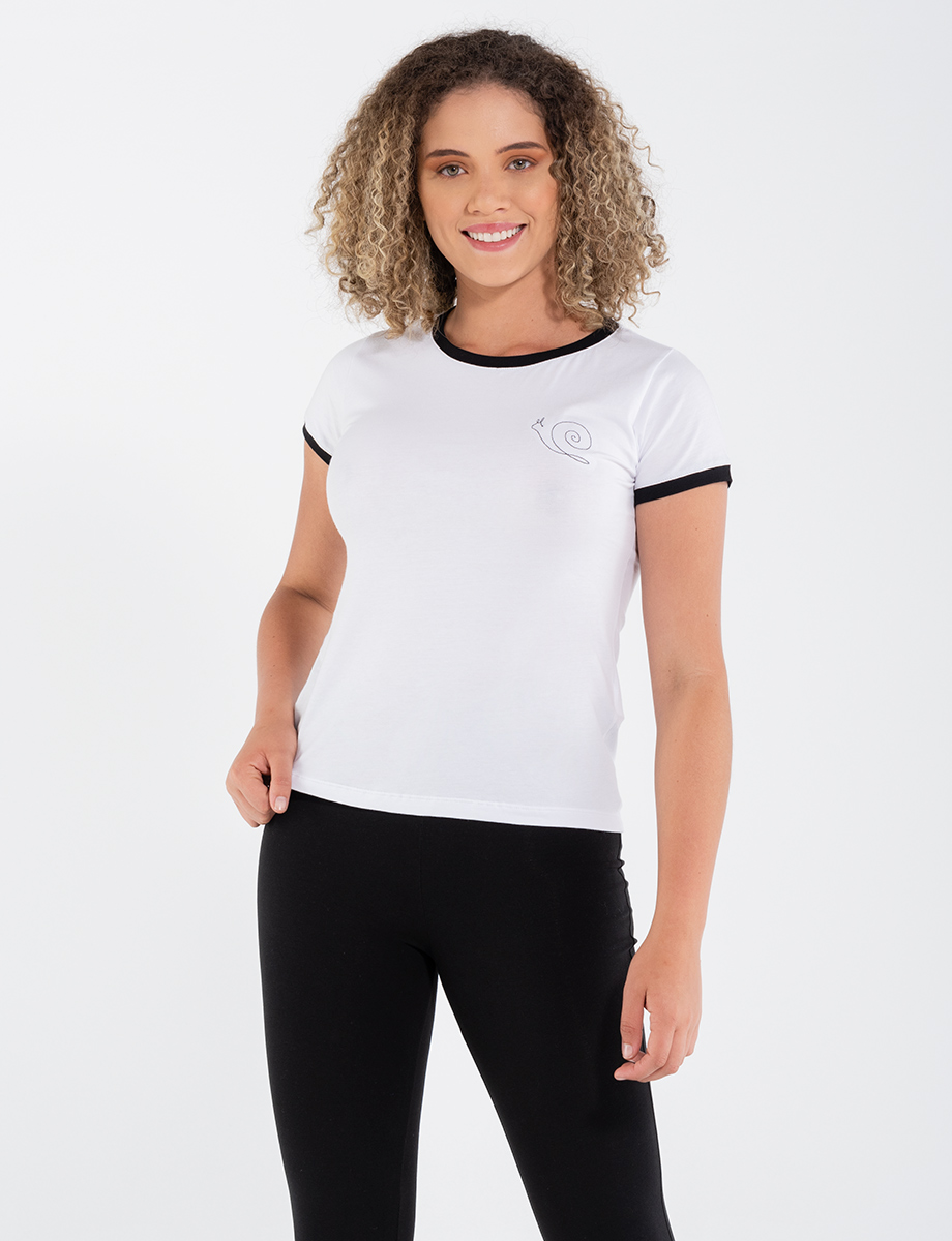 Camiseta caracol blanca