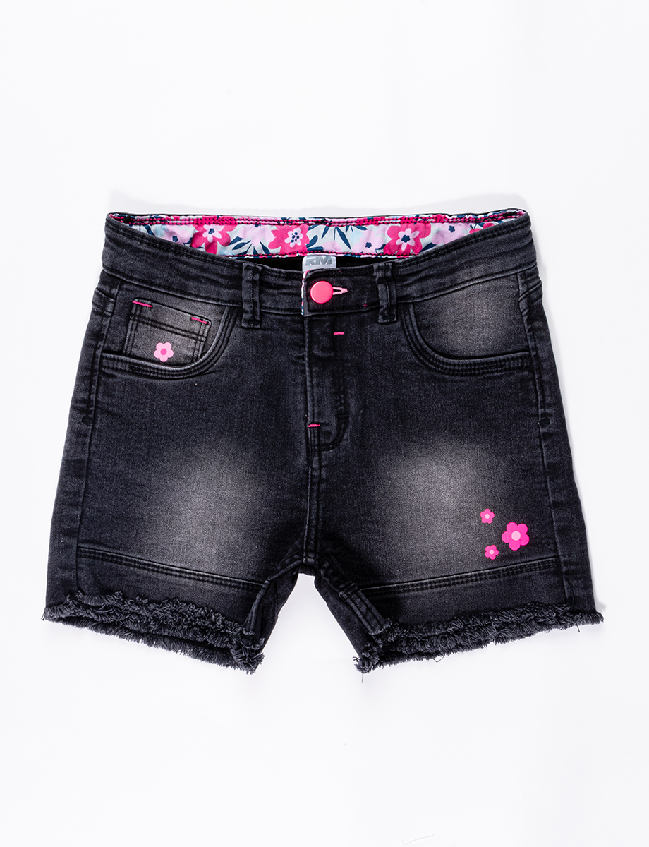 Short estampado negro