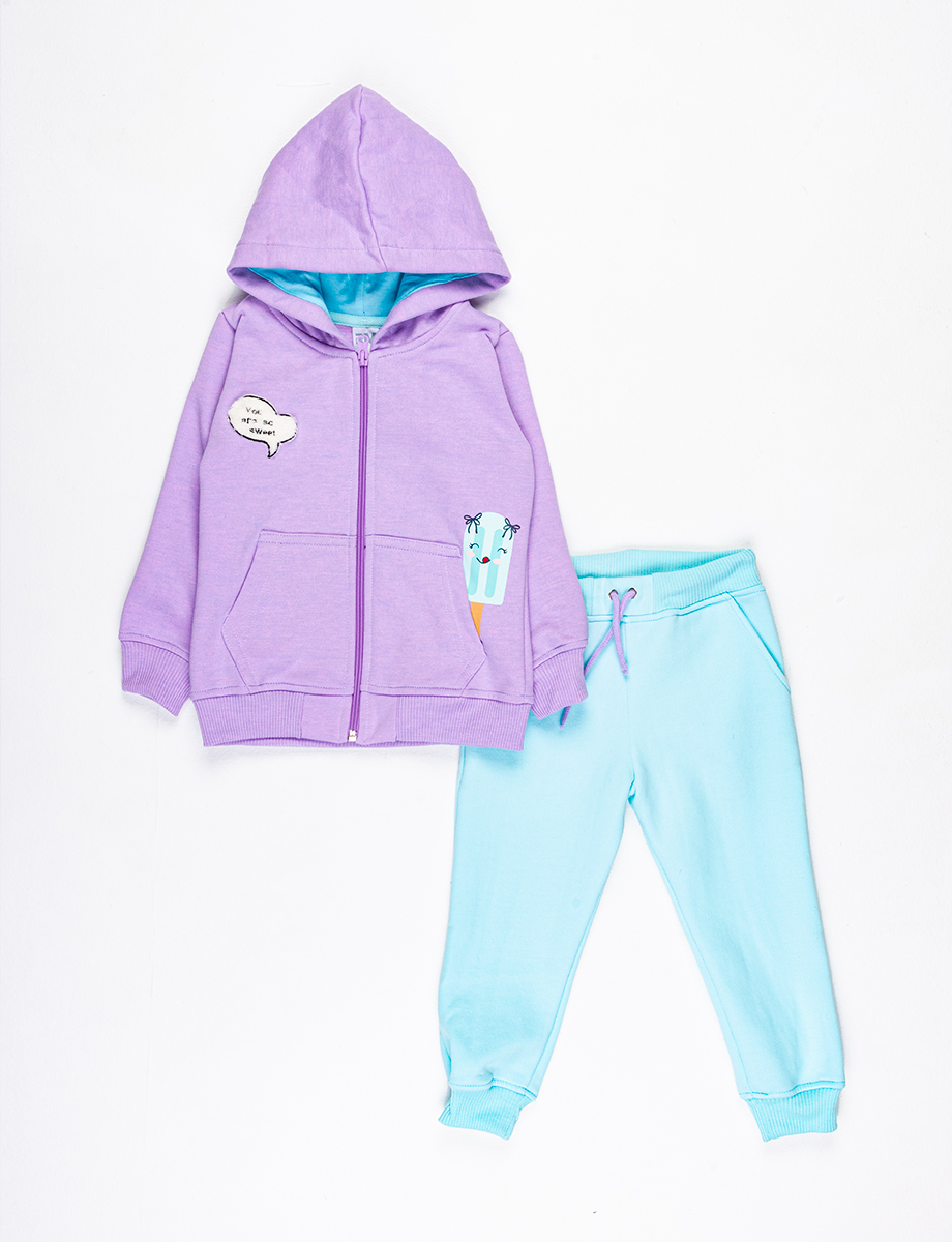 Conjunto 2 piezas lila-celeste