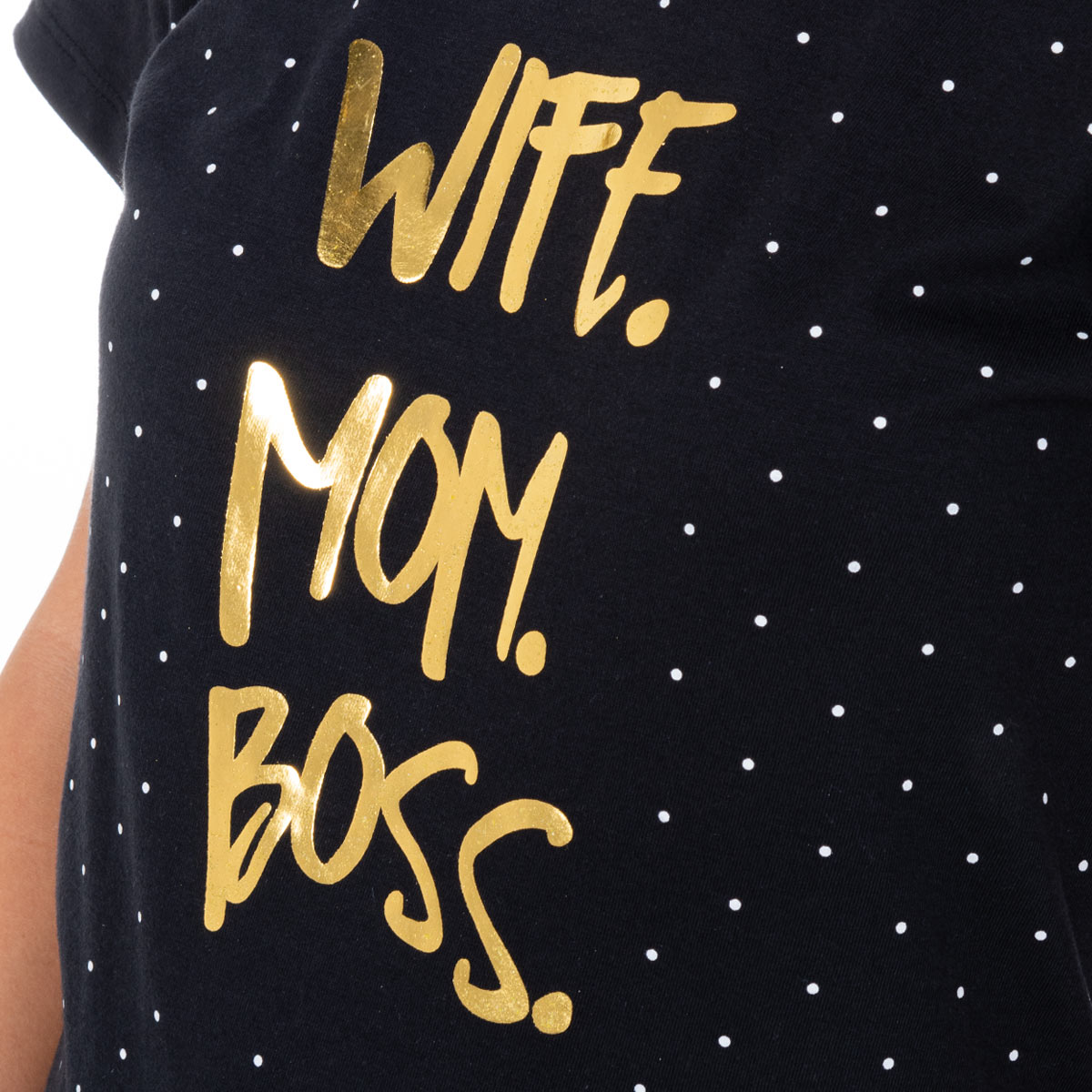Camiseta negra Wife Mom Boss
