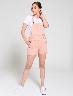 Overol short desflecado salmón