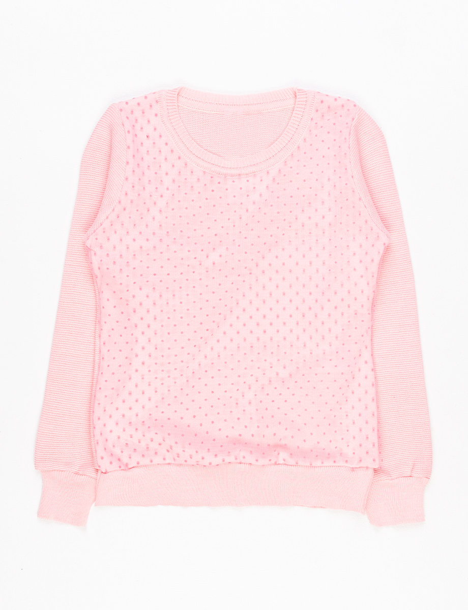 Sweater puntos rosa