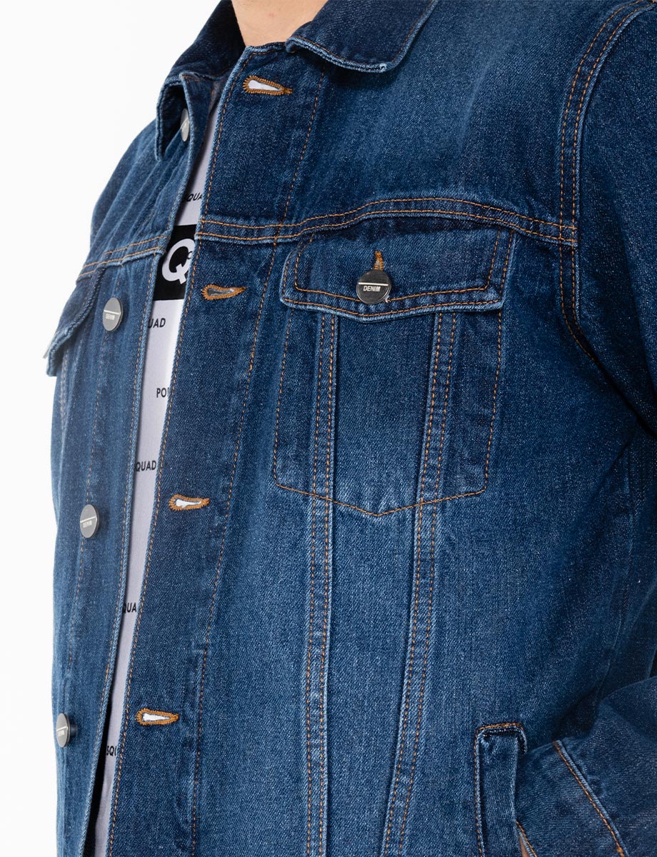 Chaqueta denim con bolsillos