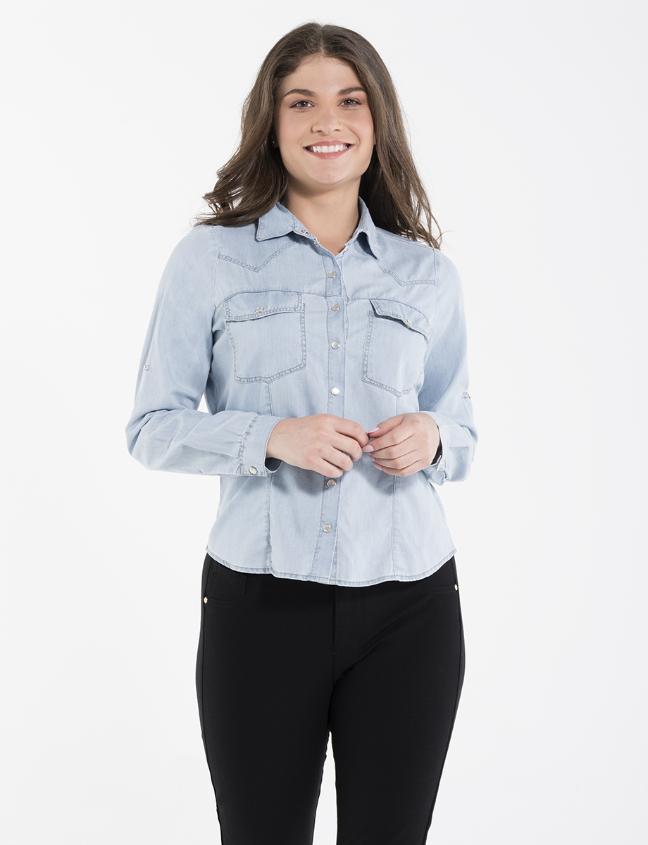 Blusa camisera manga larga