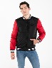 Chaqueta poliéster negro-rojo