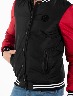 Chaqueta poliéster negro-rojo