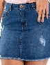 Falda jean rota azul