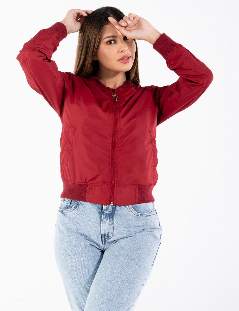 Chaqueta bomber roja