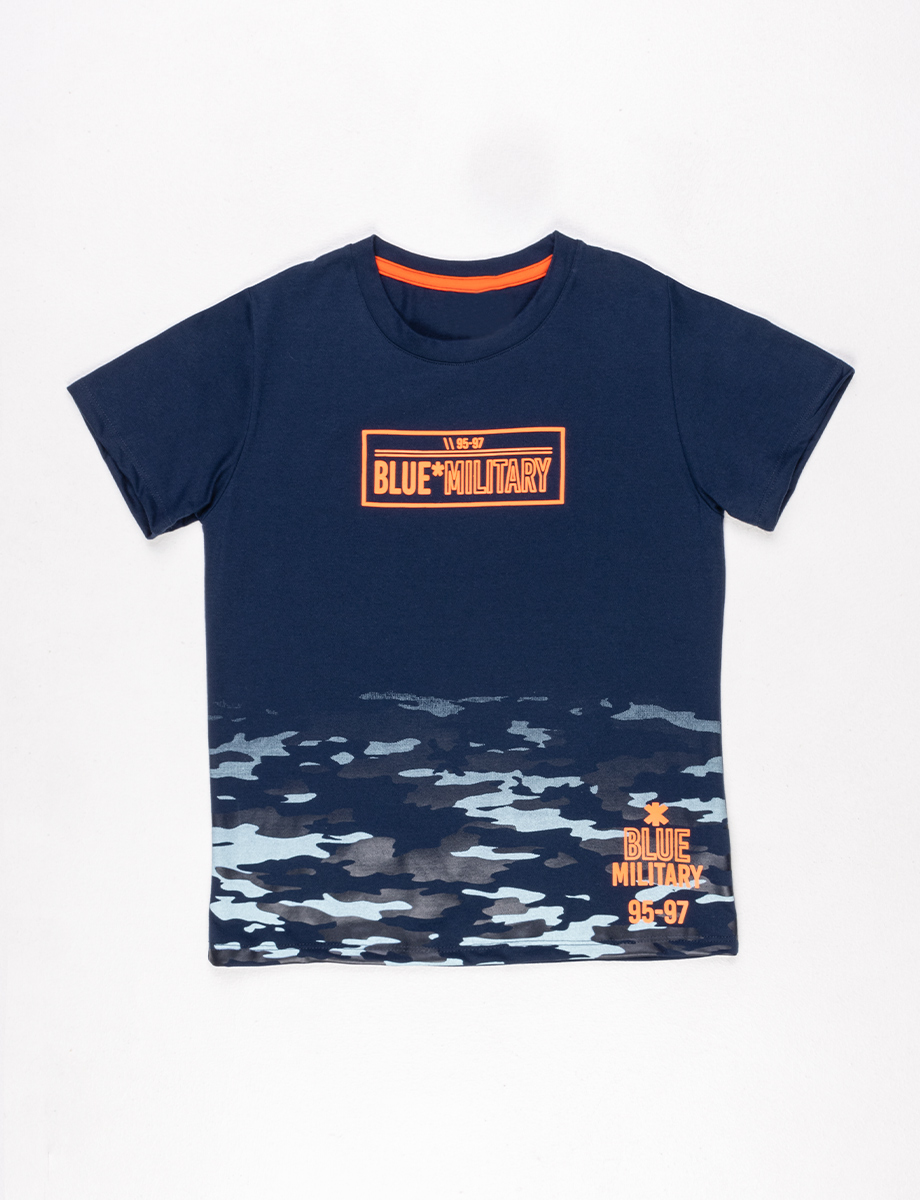 Camiseta militar azul marino