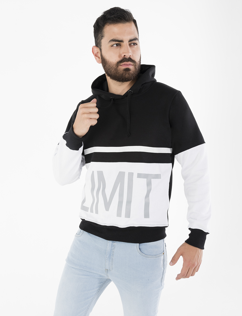 Hoddie blanco-negro