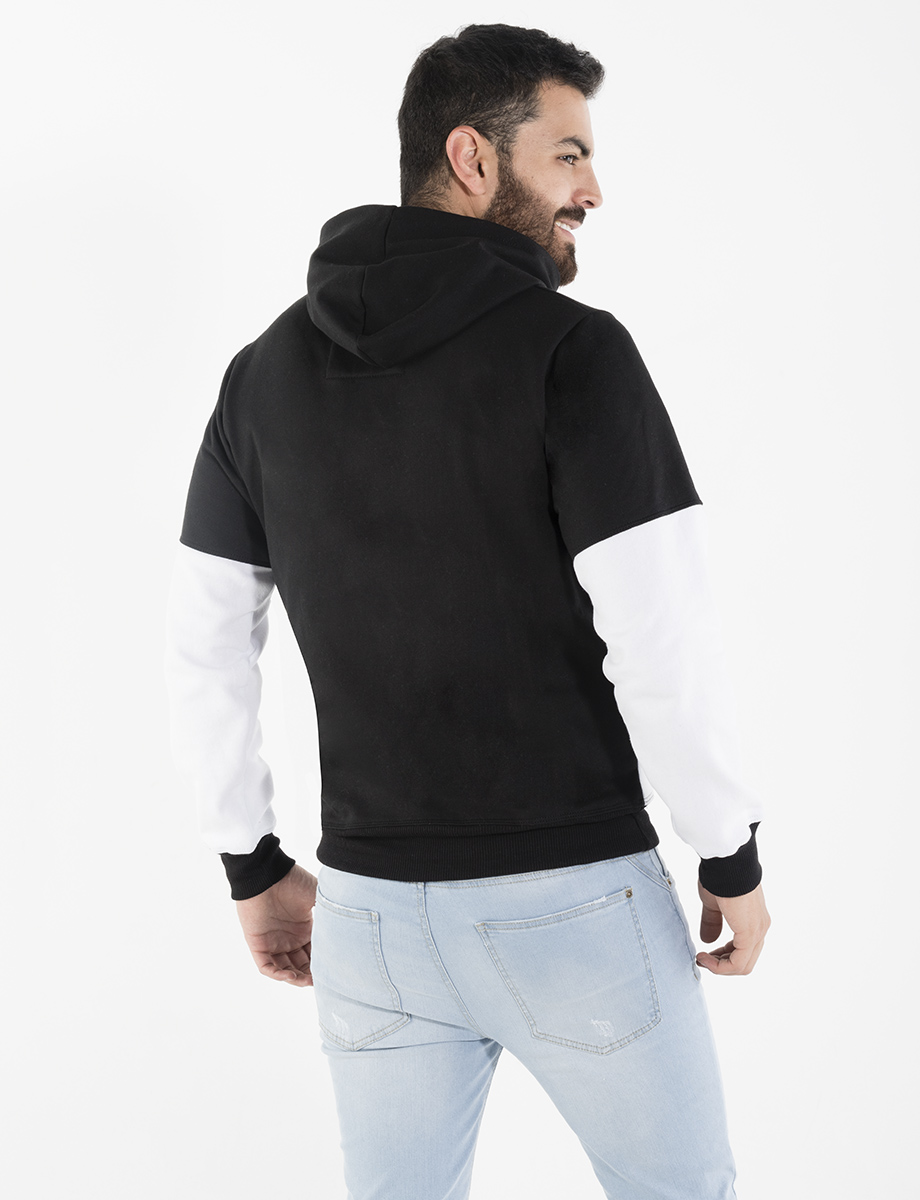 Hoddie blanco-negro